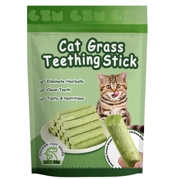 Cat Grass Teething Stick - Chicken
